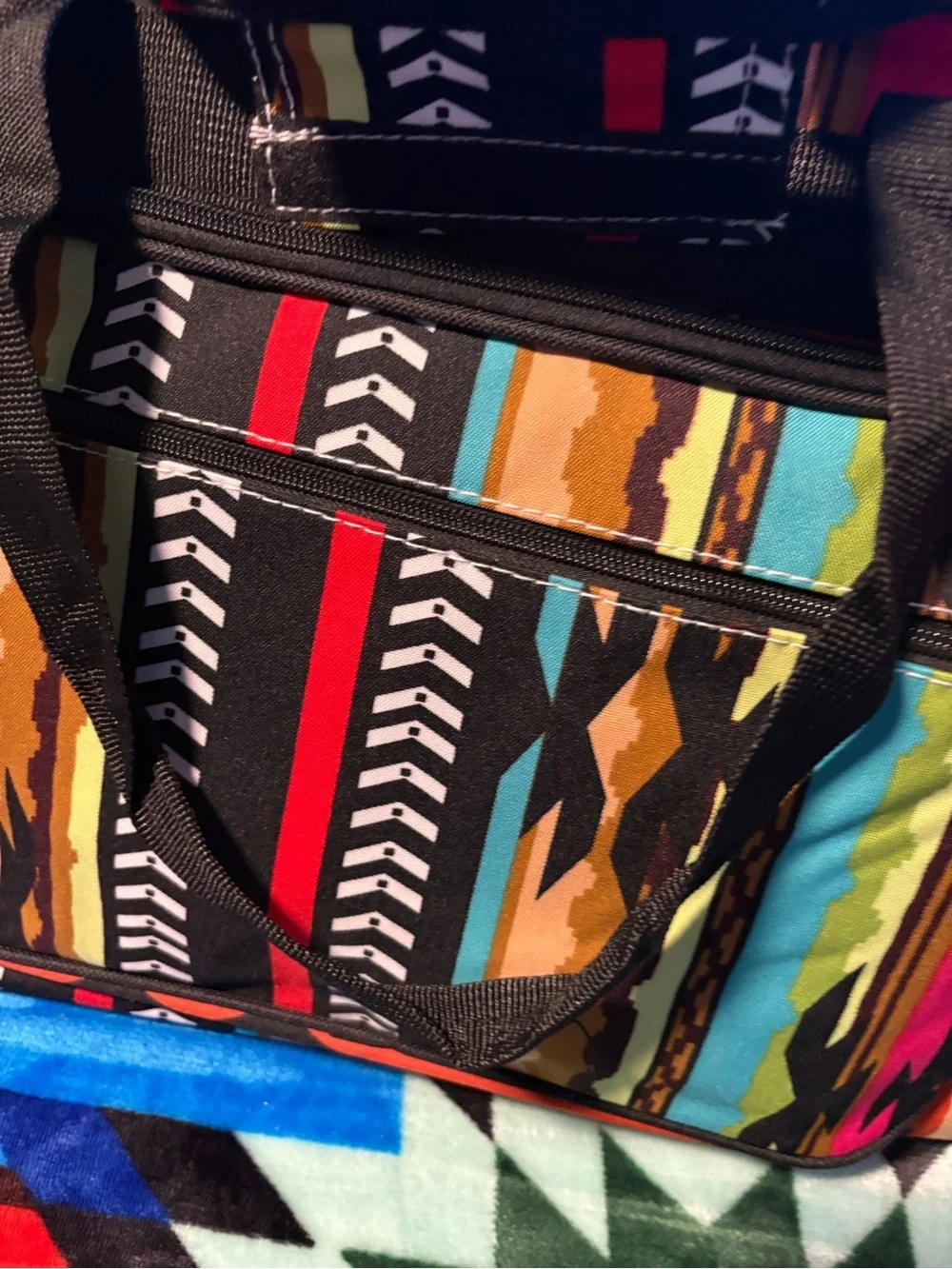 Women’s Multicolor Patterned Travel Duffle Bag